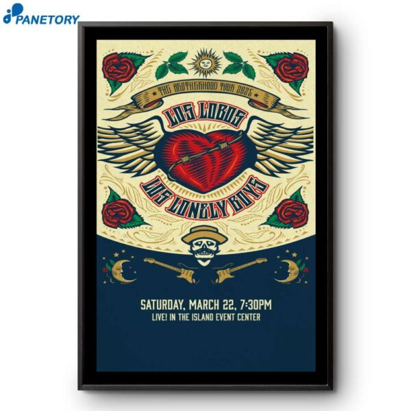 Los Lobos And Los Lonely Boys Mar 22 2025 Welch Mn Poster