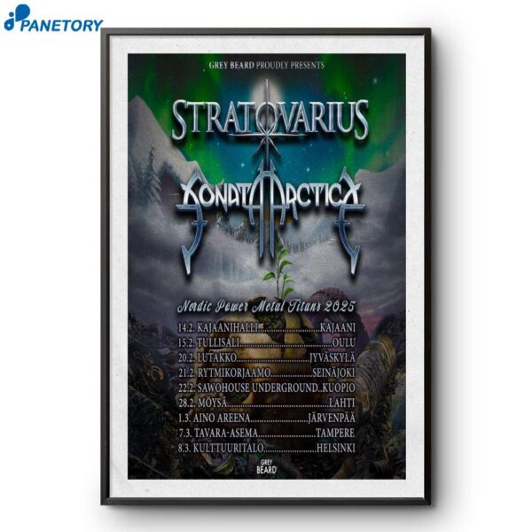 Stratovarius Nordic Power Metal Titans 2025 Poster