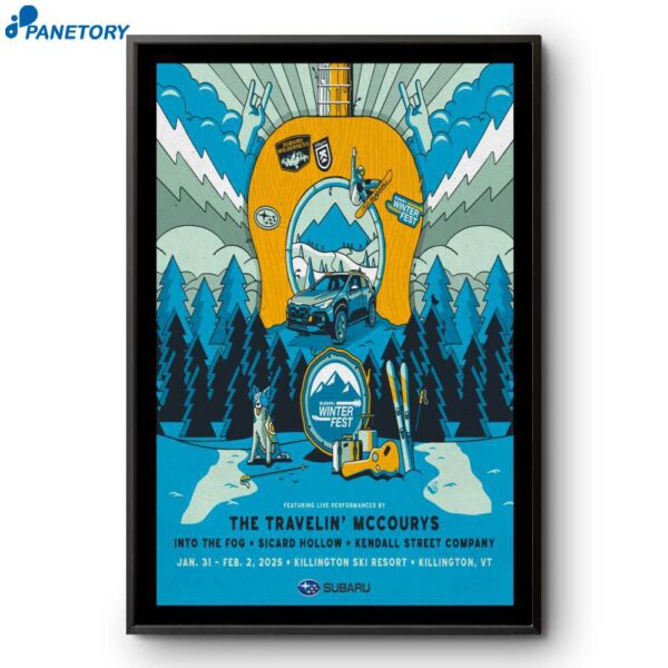 Subaru Winter Fest Killington Vt Jan 31-feb 2 2025 Poster