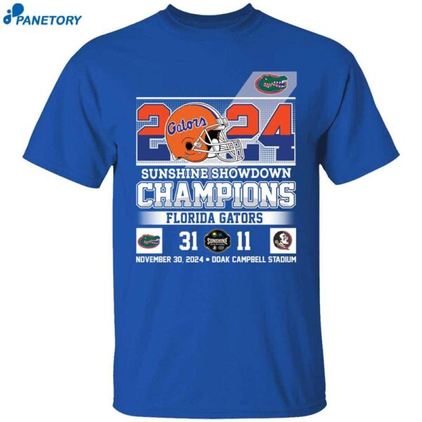 Sunshine Showdown Champions Florida Gators 2024 Shirt