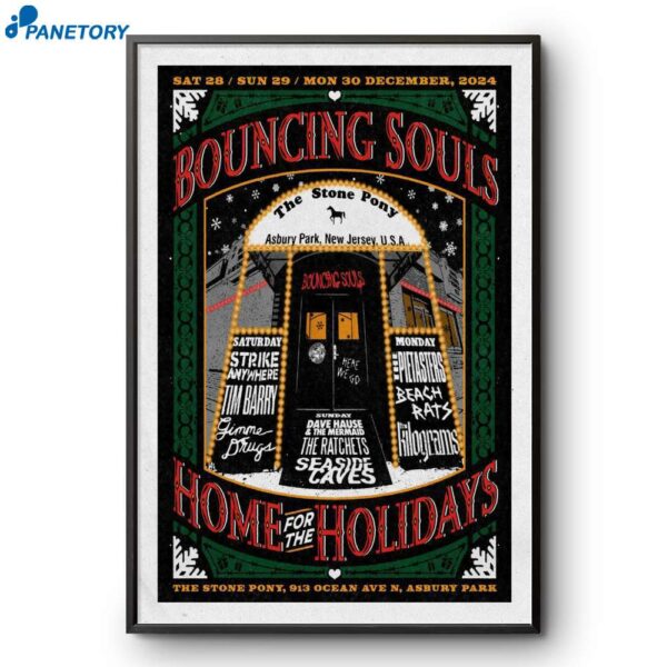 The Bouncing Souls The Stone Pony Asbury Park NJ Dec 28-31 2024 Poster