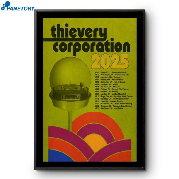 Thievery Corporation Spring 2025 Tour Poster