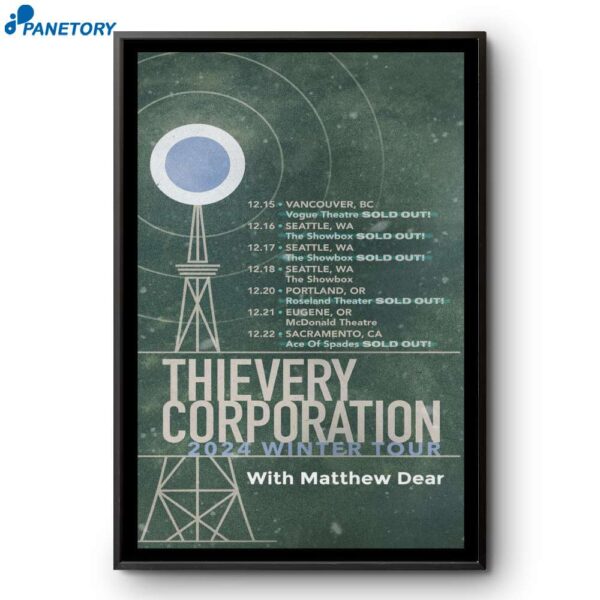 Thievery Corporation Winter Tour 2024 Poster