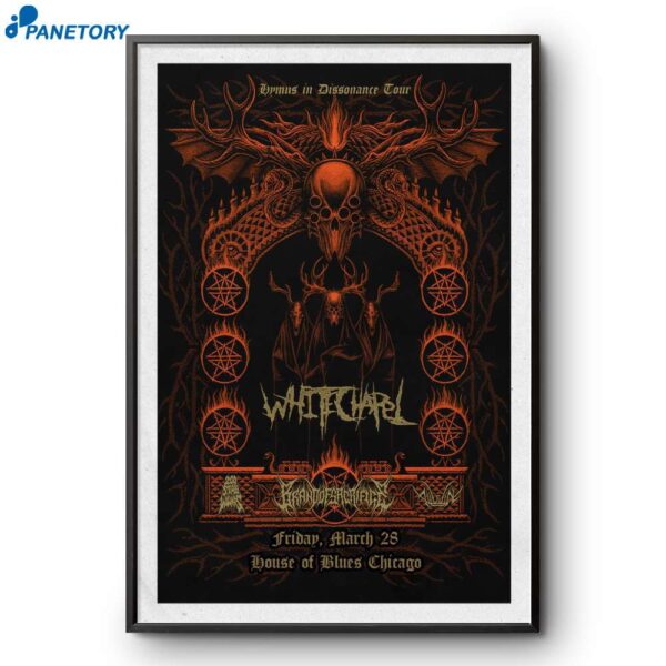 Whitechapel The House Of Blues Chicago Chicago Il March 28 2025 Poster