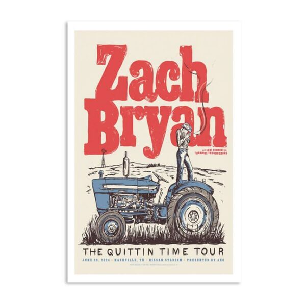 Zach Bryan Nissan Stadium Nashville TN June 29 2024 Poster