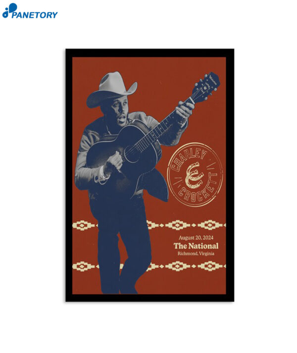 August 20 2024 The National Richmond Va Charley Crockett Poster