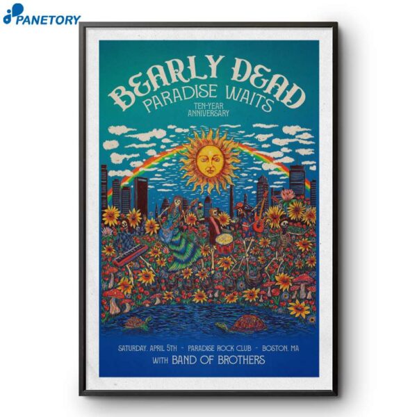 Bearly Dead Paradise Rock Club Boston Ma April 5 2025 Poster