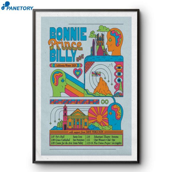 Bonnie Prince Billy California Winter 2025 Tour Poster