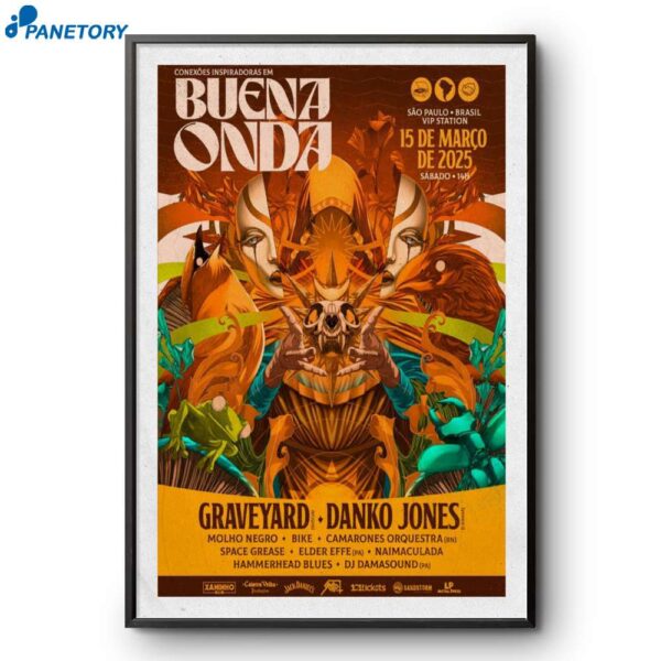 Graveyard With Danko Jones São Paulo Brazil March 15 2025 Poster