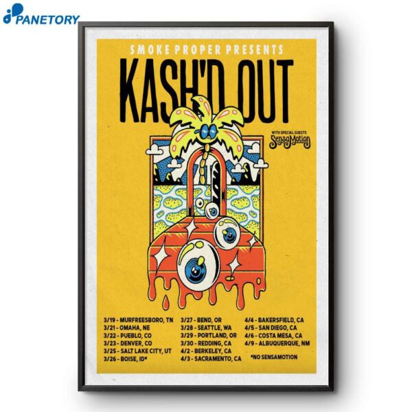 Kash'd Out West Coast Tour 2025 Poster