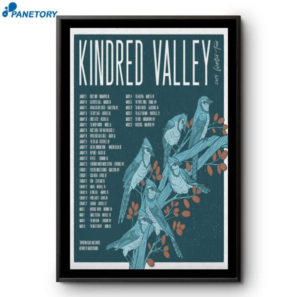 Kindred Valley 2025 Tour Winter Poster