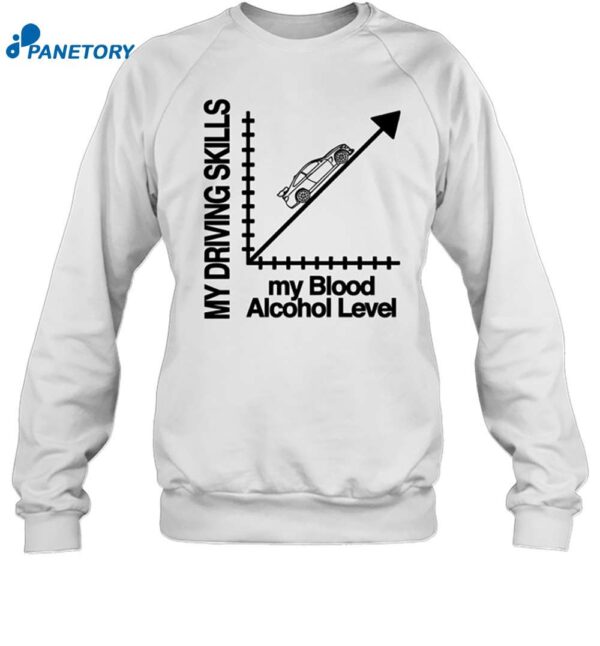 My Driving Skills My Blood Alcohol Level Shirt 1