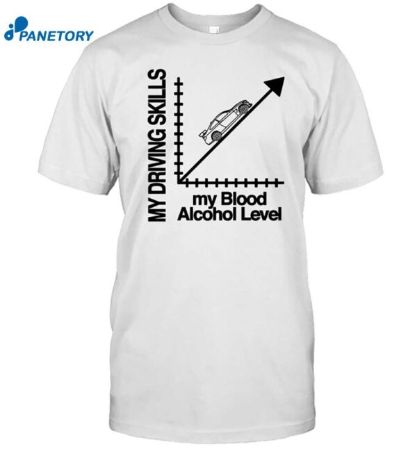 My Driving Skills My Blood Alcohol Level Shirt