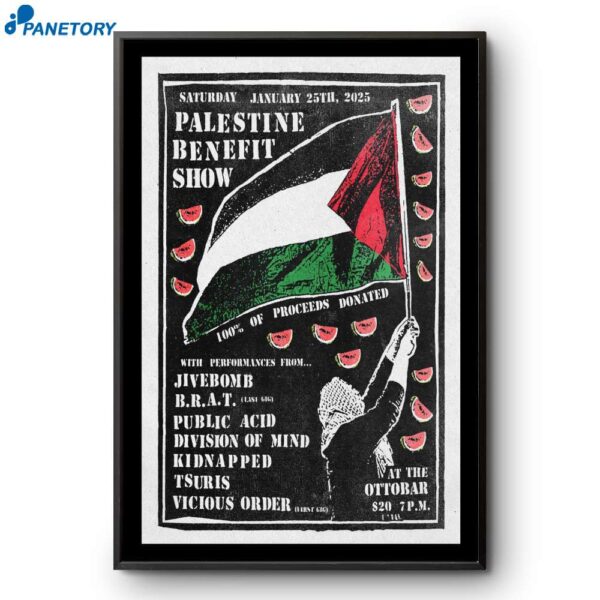 Palestine Benefit Shows Baltimore Md January 25 2025 Poster