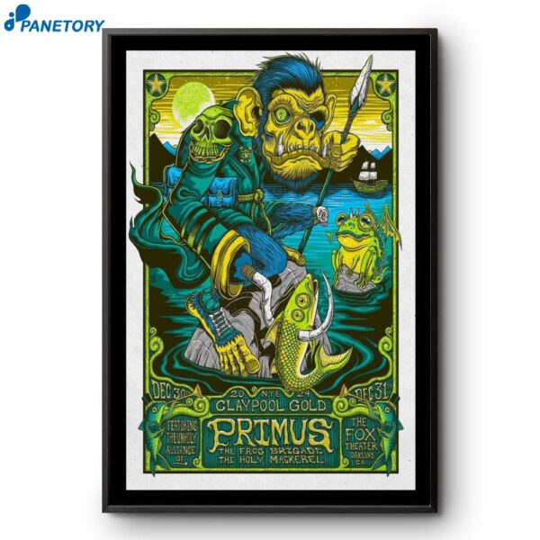 Primus Fox Theater Oakland Ca Dec 30-31 2024 Poster