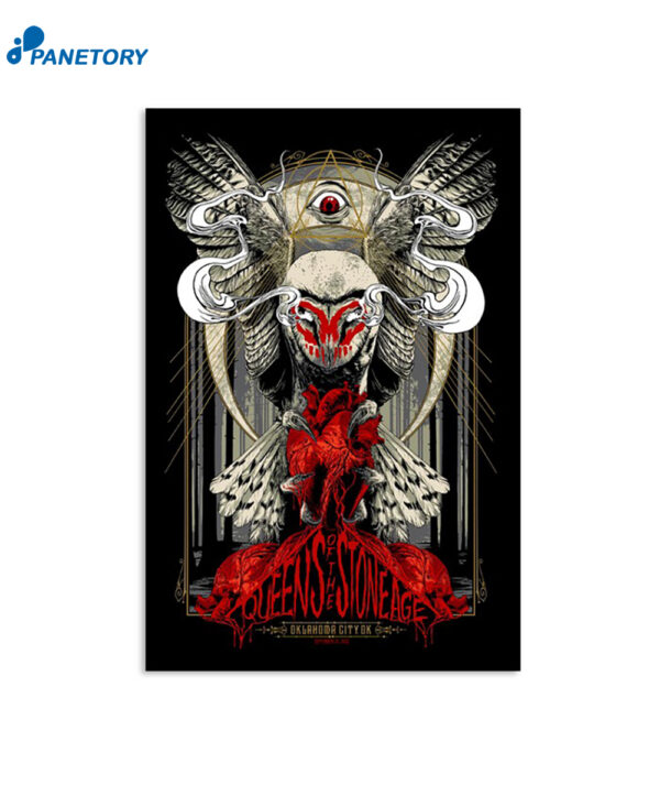 Queens Of The Stone Age September 27 The Criterion Oklahoma City Ok Tour 2023 Portrait Poster