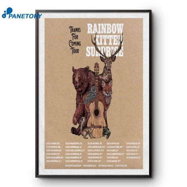 Rainbow Kitten Surprise Thanks For Coming 2025 Shows Poster