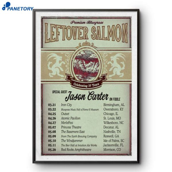 Leftover Salmon And Jason Carter Spring Tour 2025 Poster