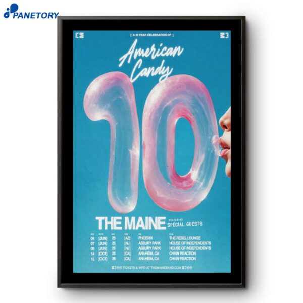 The Maine American Candy Tour 2025 Poster