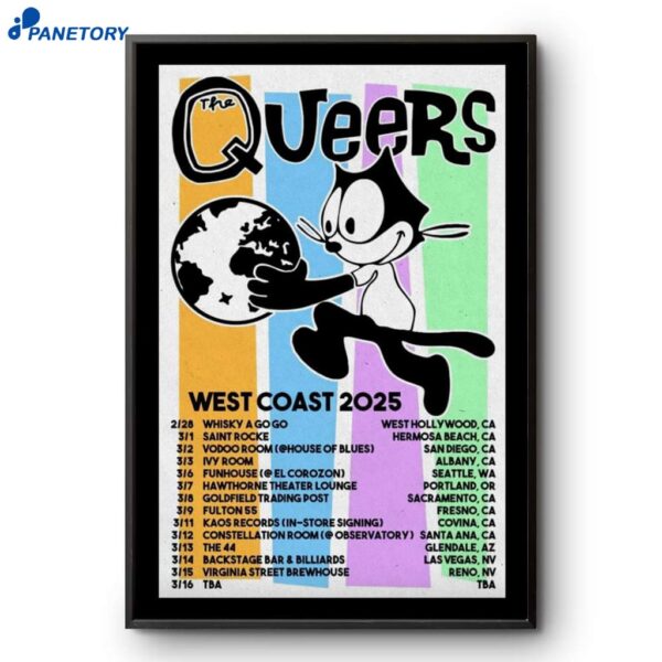 The Queers West Coast Tour 2025 Poster