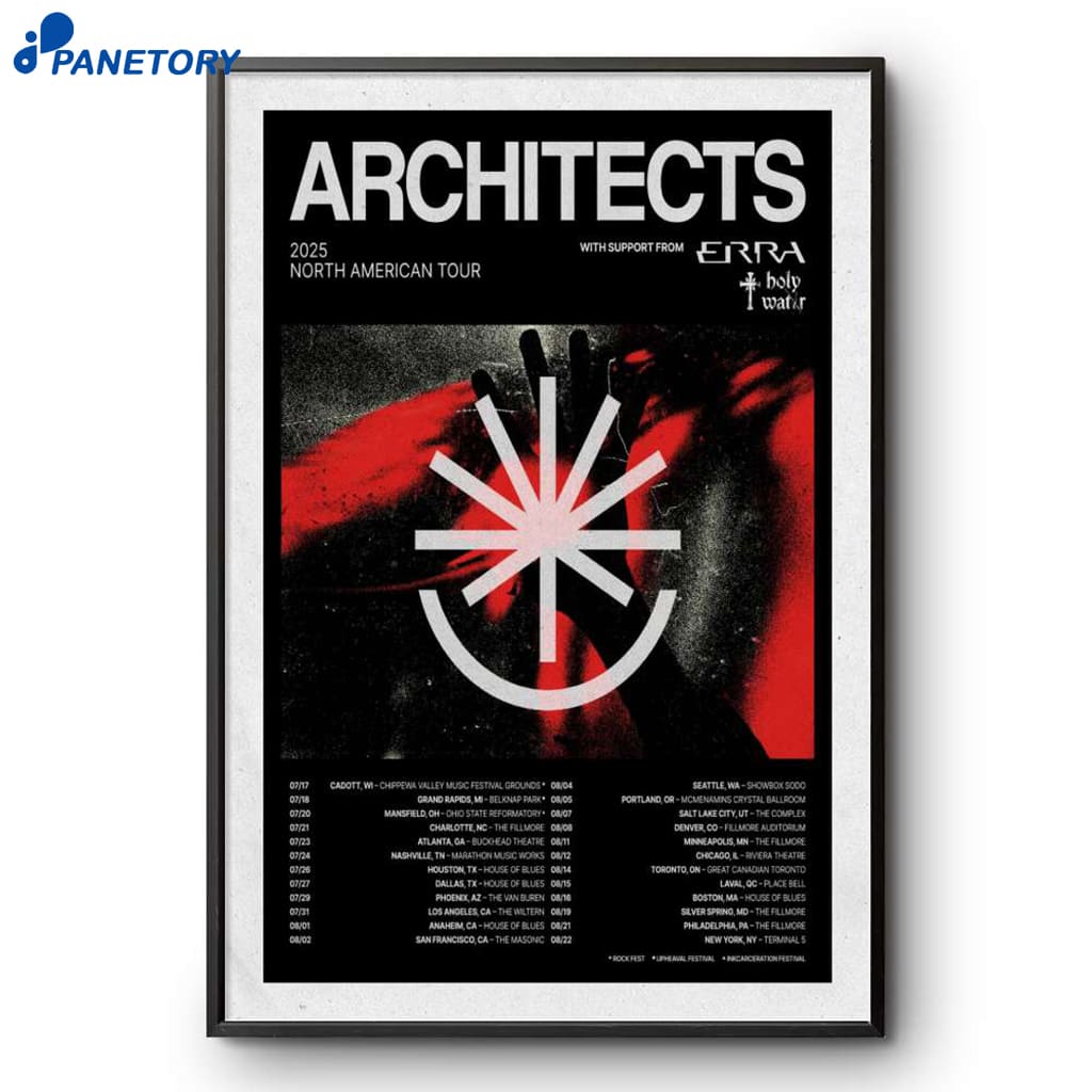 Architects North America Tour 2025 Poster 2 Architects North America Tour 2025 Poster