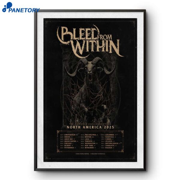 Bleed From Within The Poisoned Ascendancy North America Tour Poster