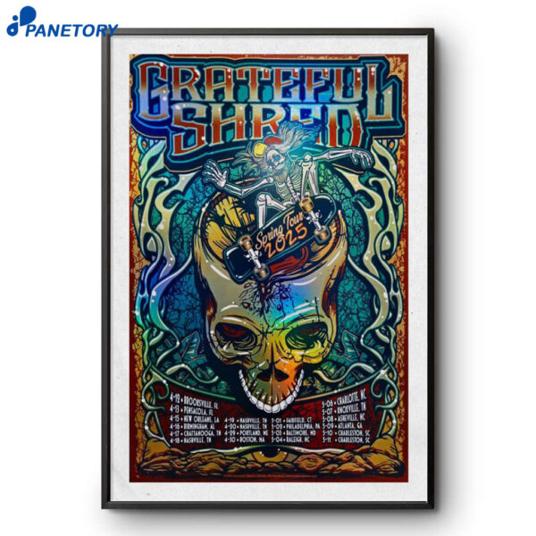 Grateful Shred Spring Tour 2025 Poster