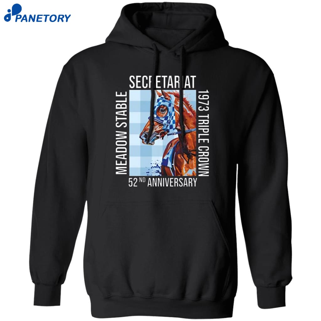 Horse Racing Meadow Stable Secretariat 1973 Triple Crown 52nd Anniversary Shirt 7 Horse Racing Meadow Stable Secretariat 1973 Triple Crown 52nd Anniversary Shirt 1