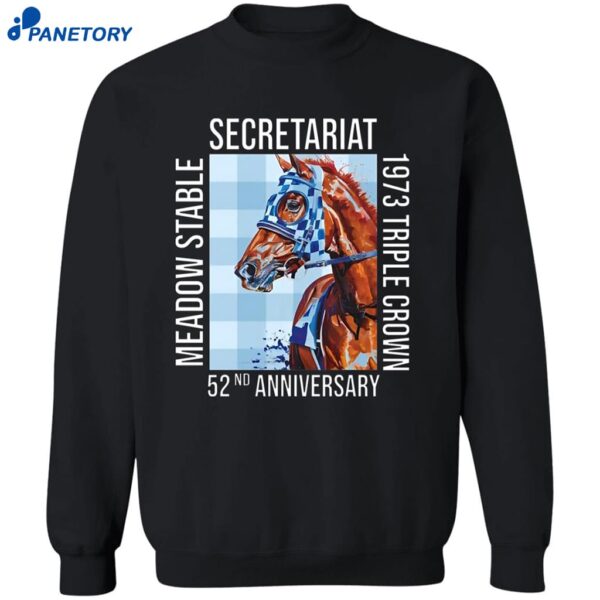 Horse Racing Meadow Stable Secretariat 1973 Triple Crown 52nd Anniversary Shirt 2