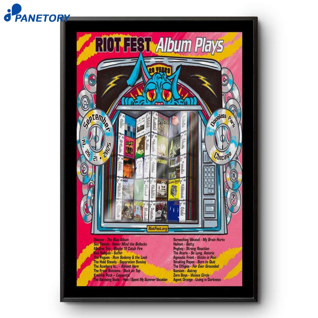 Riot Fest Album Plays Douglass Park Chicago IL Sep 19-20-21 2 Riot Fest Album Plays Douglass Park Chicago Il Sep 19-20-21 2025 Poster