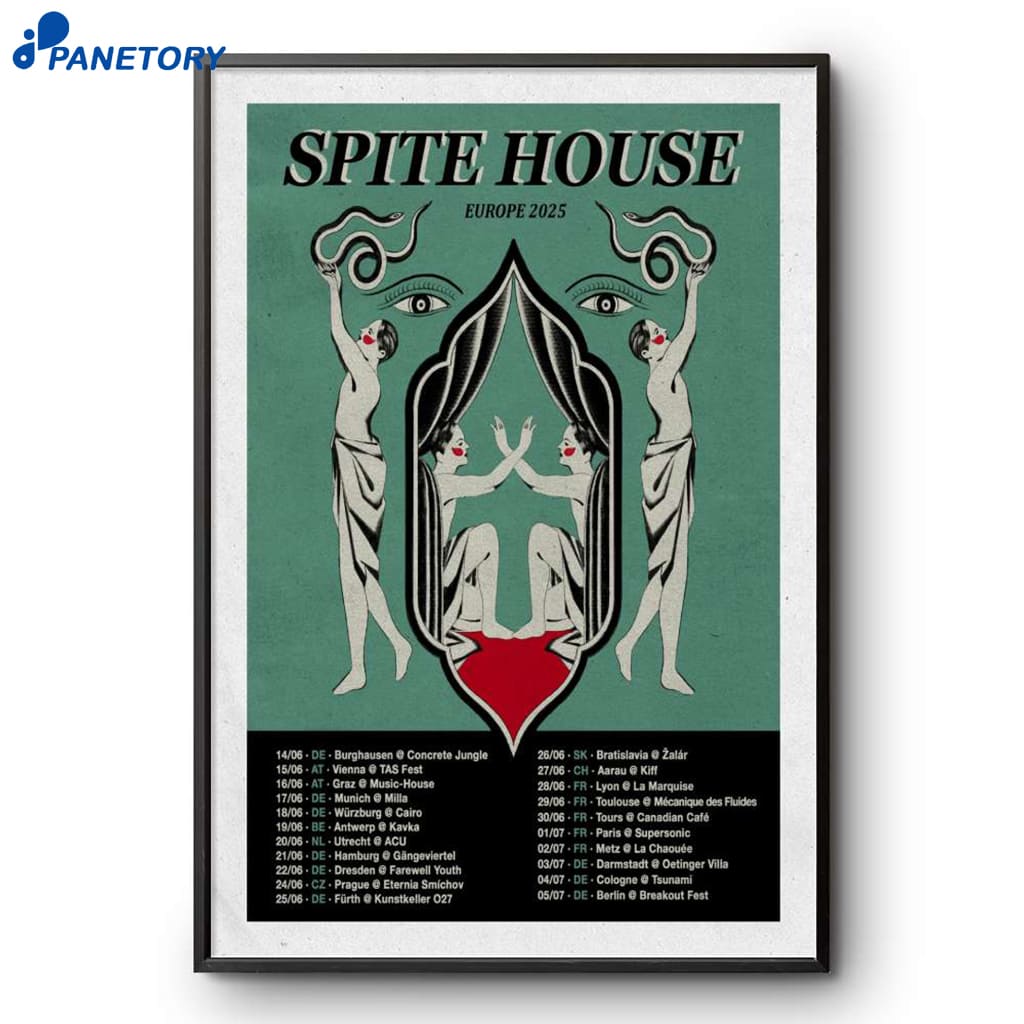 Spite House Europe Tour 2025 Poster 2 Spite House Europe Tour 2025 Poster