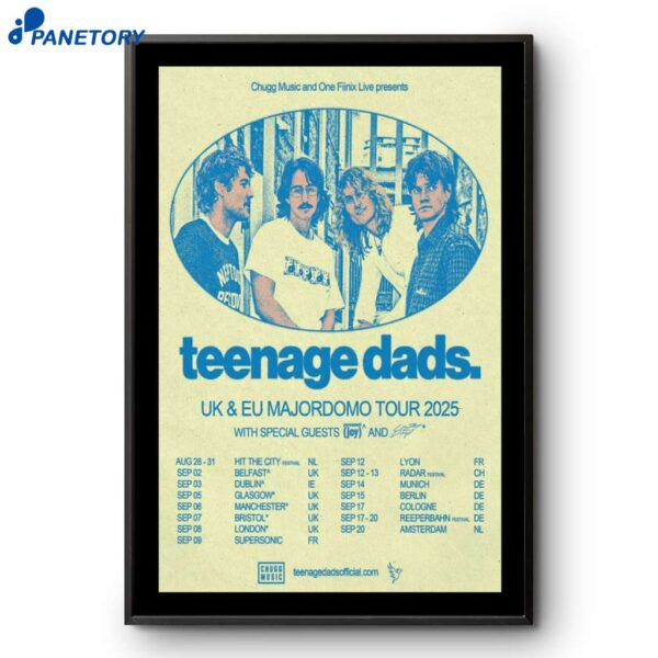 Teenage Dads Us & Eu Majordomo Tour 2025 Poster