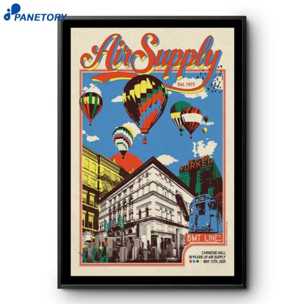 Air Supply Carnegie Hall New York Ny May 13 2025 Poster