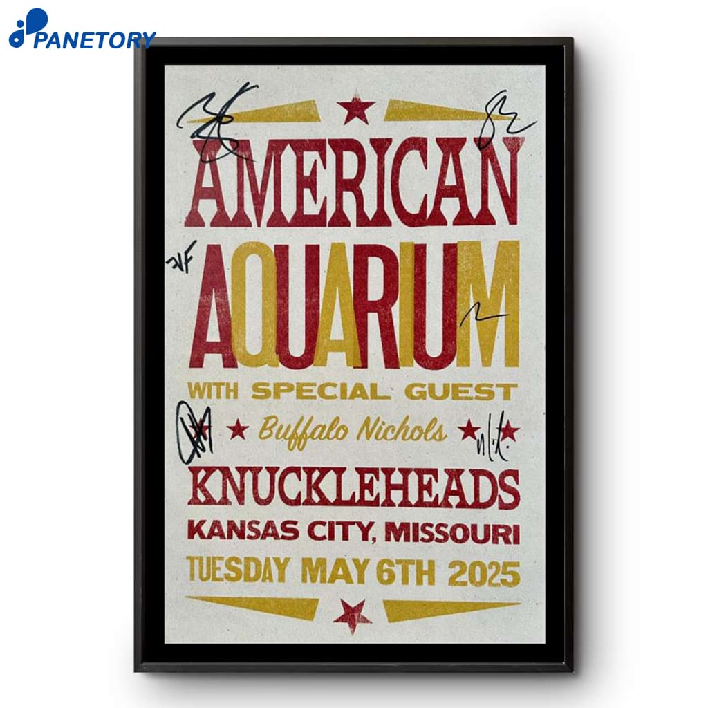 American Aquarium Kansas City MI May 6 2025 Poster 2 American Aquarium Kansas City Mi May 6 2025 Poster
