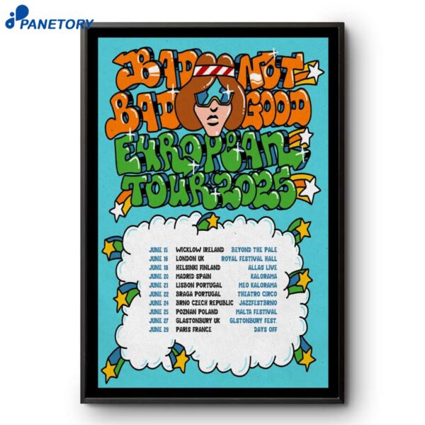 Badbadnotgood European 2025 Tour Poster