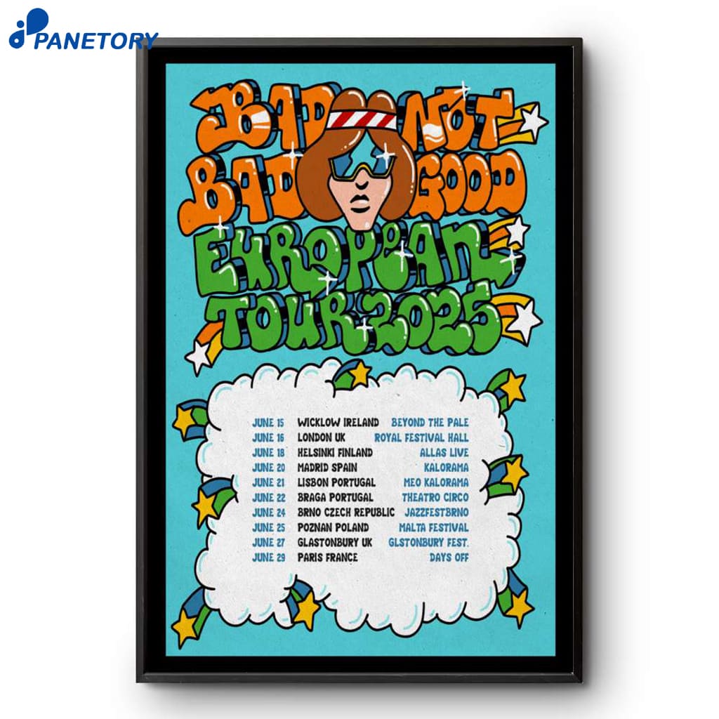 Badbadnotgood European 2025 Tour Poster 2 Badbadnotgood European 2025 Tour Poster