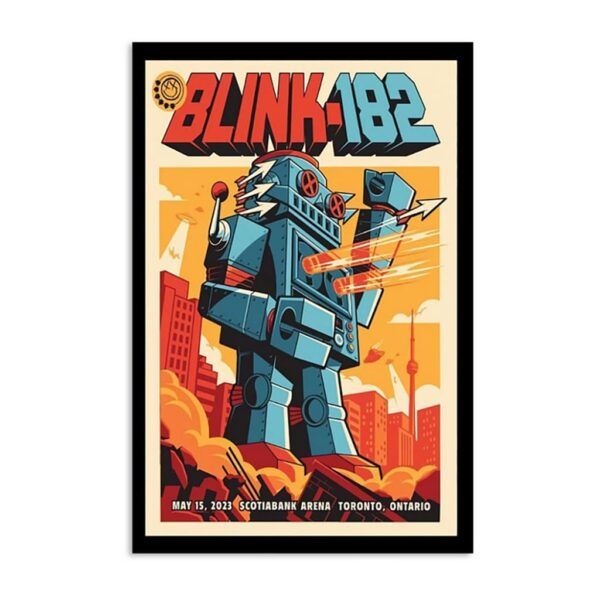 Blink-182 Toronto Canada 2023 Tour Poster