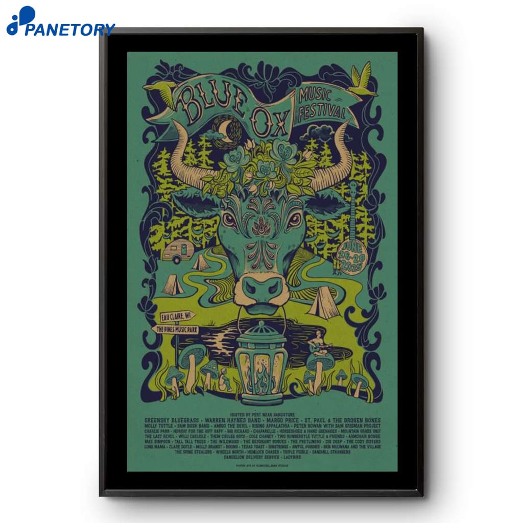 Blue Ox Music Festiva Eau Claire Wi 2025 Poster 2 Blue Ox Music Festiva Eau Claire Wi 2025 Poster