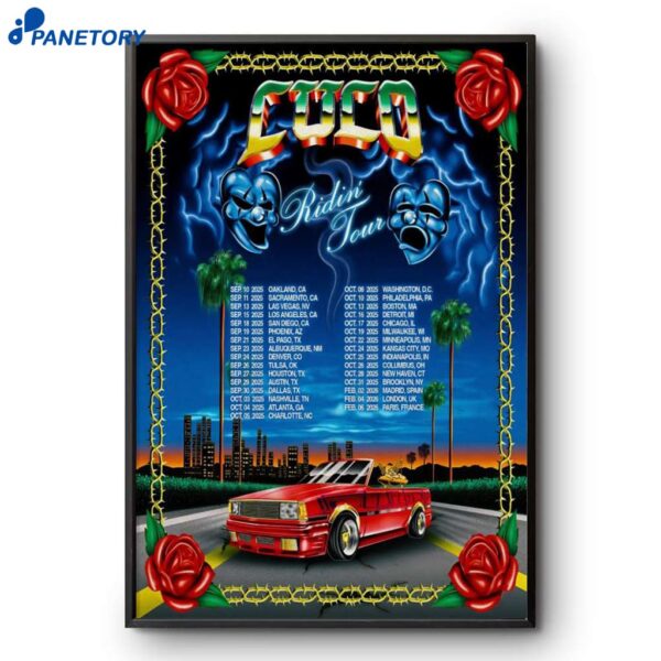 Cuco 2025 Ridin' Us Tour Poster