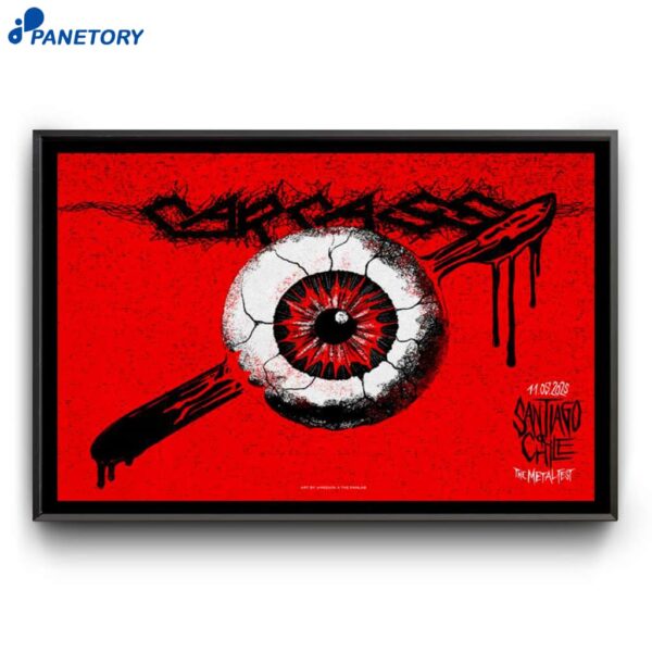 Carcass Tour Santiago Chile May 11 2025 Poster