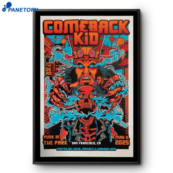 Comeback Kid Cow Palace San Francisco CA May 3 2025 Poster