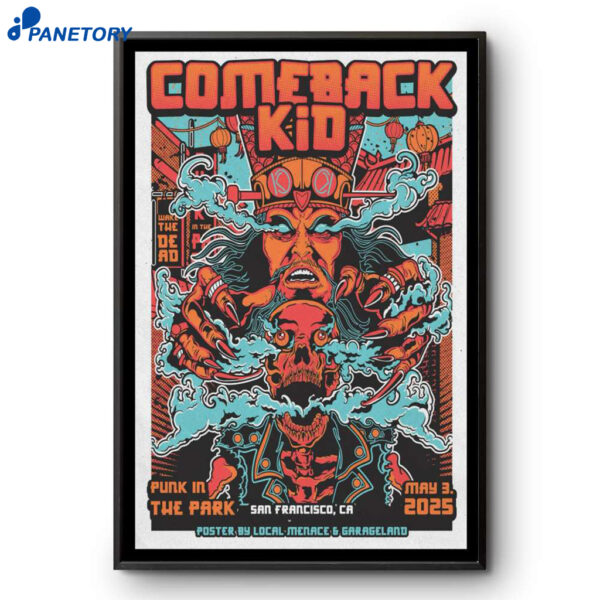 Comeback Kid Pink In The Park San Francisco Ca May 3 2025 Poster