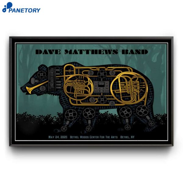 Dave Matthews Band Bethel Woods Center For The Arts Bethel NY May 24 2025 Poster