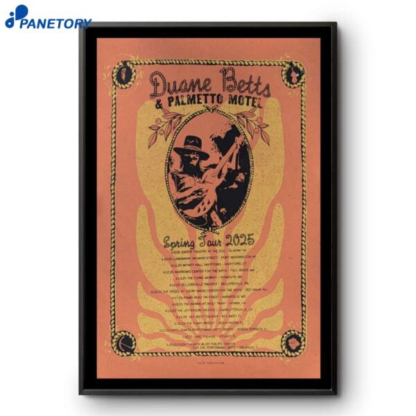 Duane Betts Spring Tour 2025 Poster