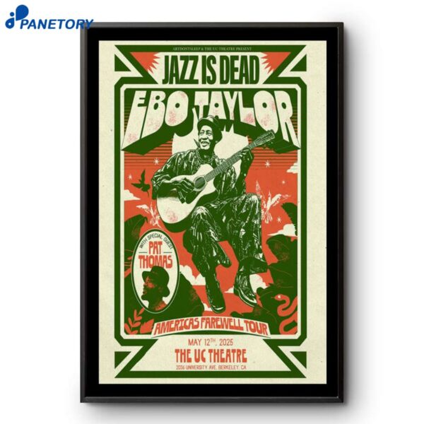 Ebo Taylor Tour Berkeley Ca 05-12-2025 Poster