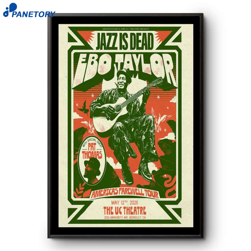 Ebo Taylor Tour Berkeley Ca 05-12-2025 Poster 2 Ebo Taylor Tour Berkeley Ca 05-12-2025 Poster