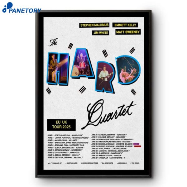 Hard Quartet Eu Uk Tour 2025 Poster