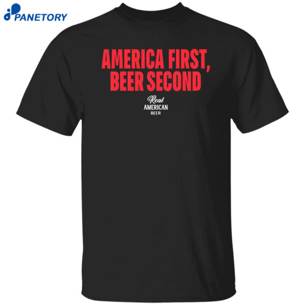Hulk Hogan Real American Beer America First Beer Second Shirt