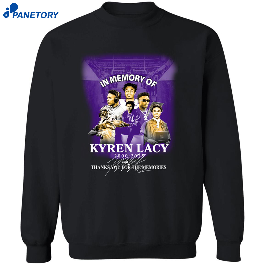 In Memory Of Kyren Lacy 2000-2025 Thank You For The Memories Shirt 6 In Memory Of Kyren Lacy 2000-2025 Thank You For The Memories Shirt 2