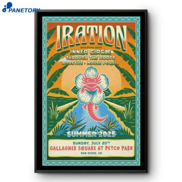 Iration Summer 2025 Tour San Diego CA July 20 2025 Poster